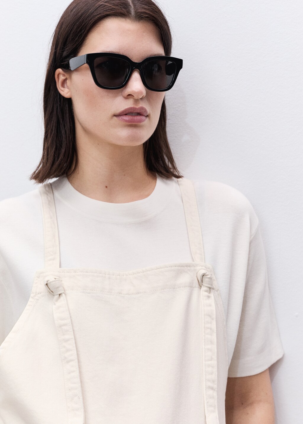 Maternity denim dungarees - Off White