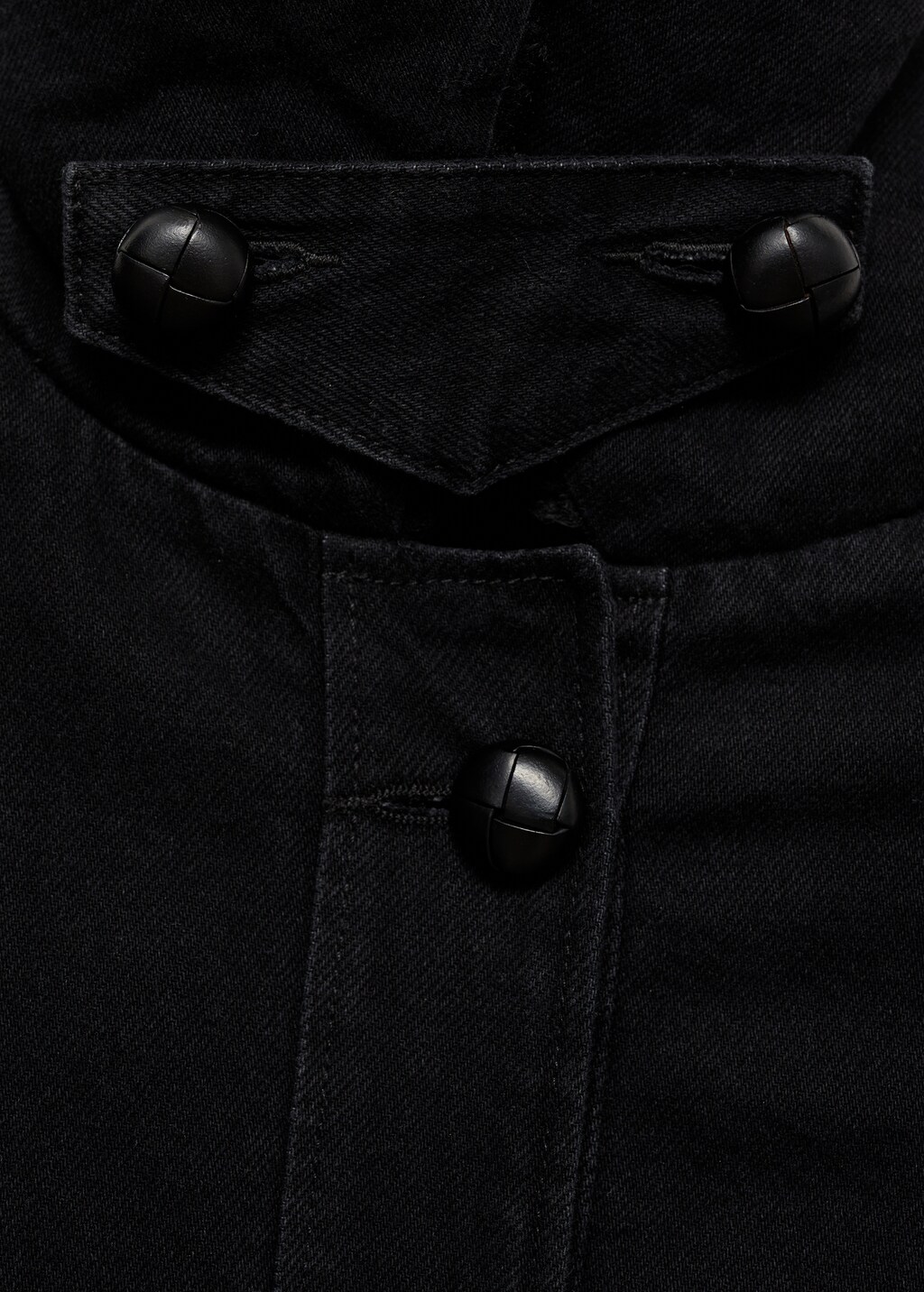 Double-sided fleece jacket - Black denim