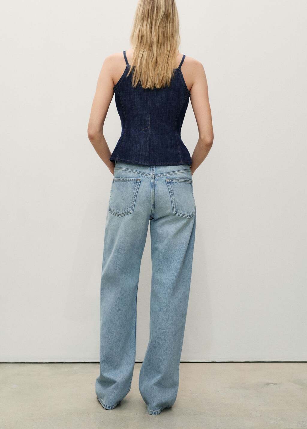 Miami medium-rise straight-fit jeans - Black denim