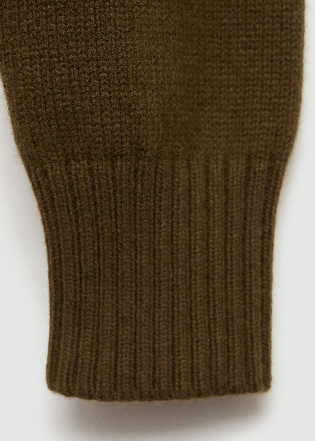Knitted wool blend sweater - Olive Green