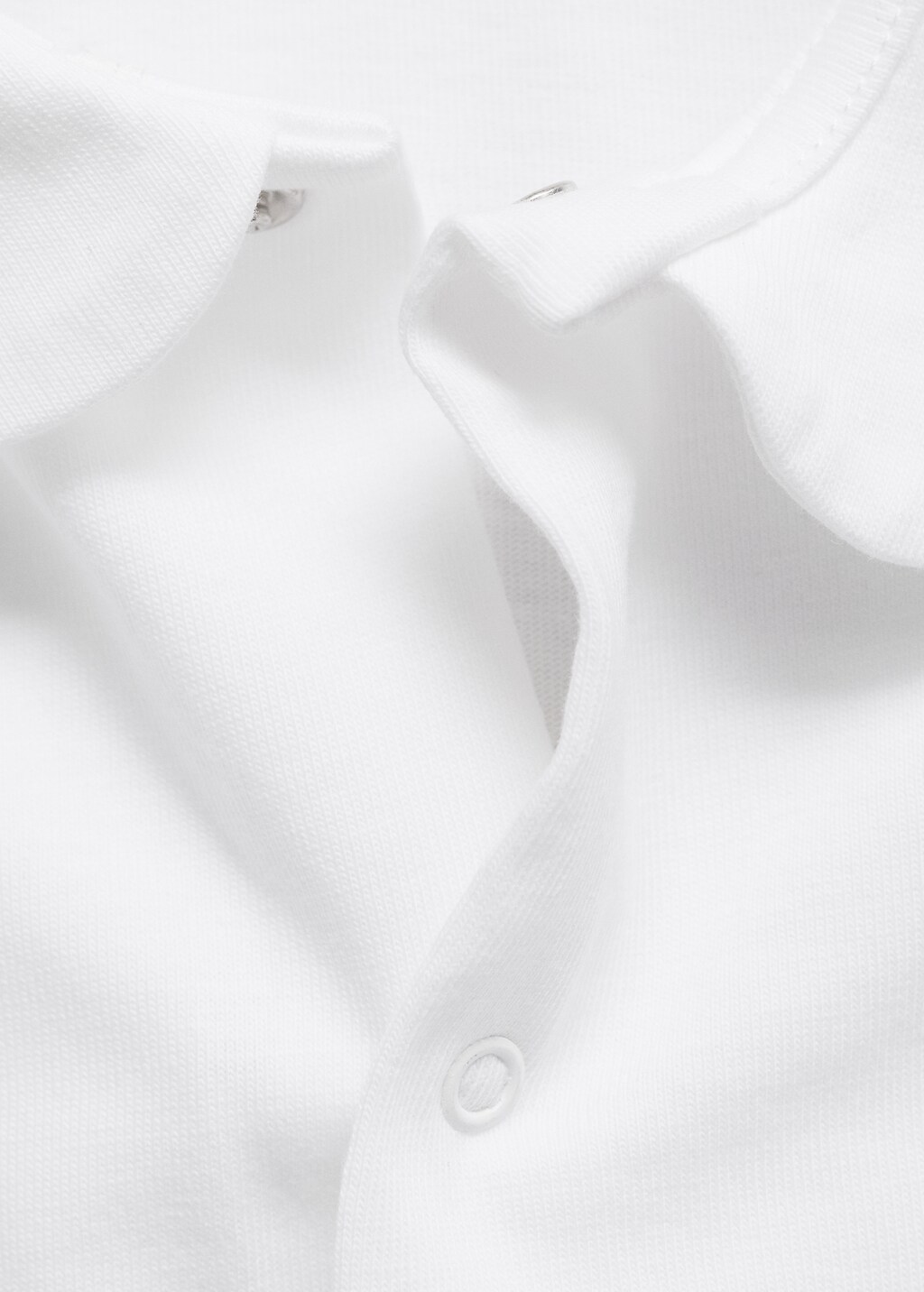 Babydoll-neck bodysuit pyjamas - White