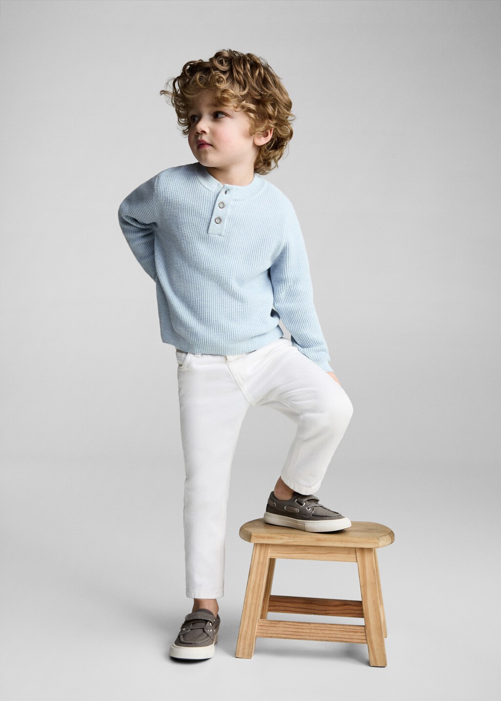 Knitted cotton sweater - Dark Navy