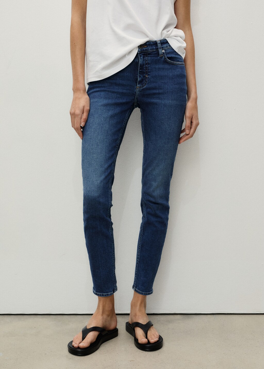 Mid-rise skinny jeans - Medium Blue