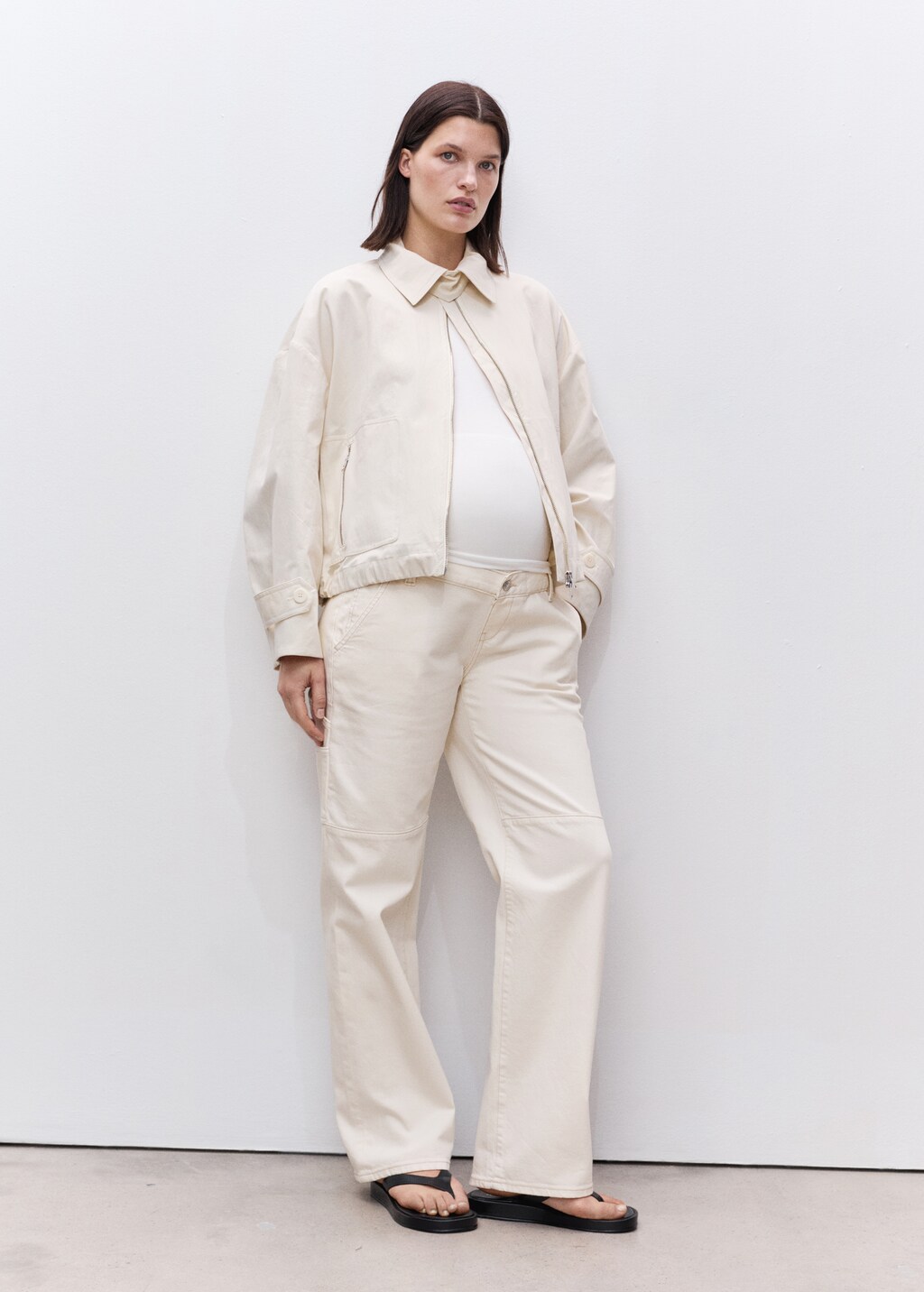 Maternity wideleg jeans - Off White