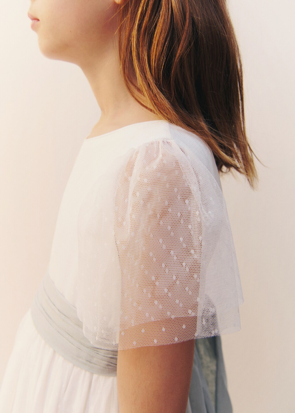 Bow Plumeti dress - White