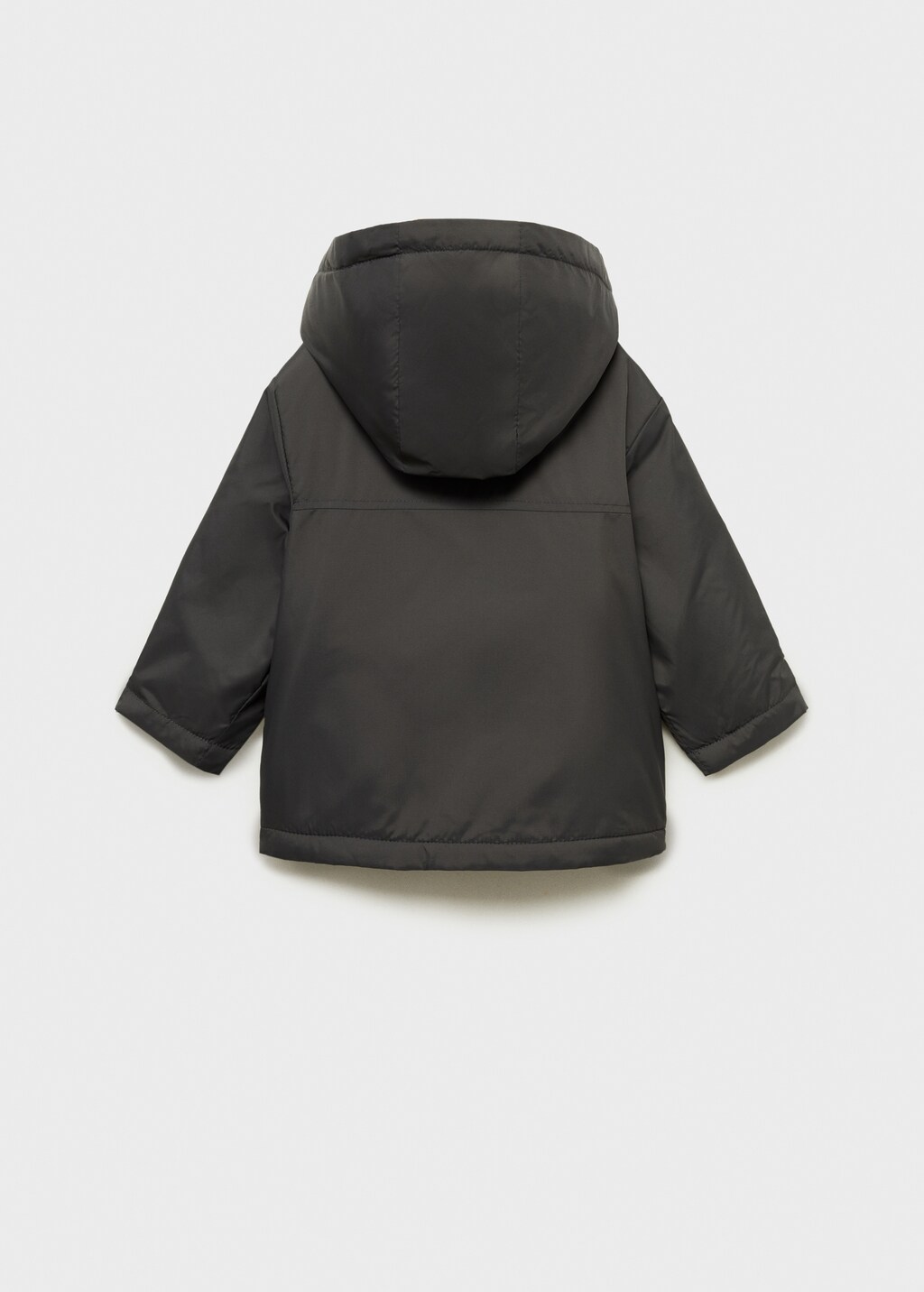 Hood quilted coat - Charcoal