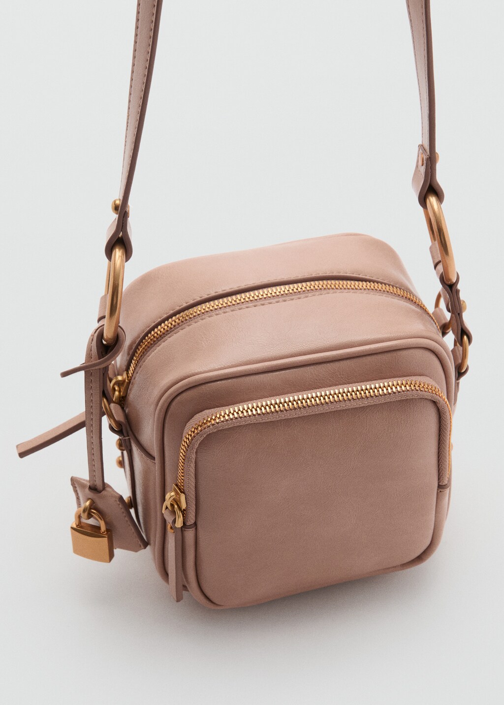 Square crossbody bag - Pale Pink