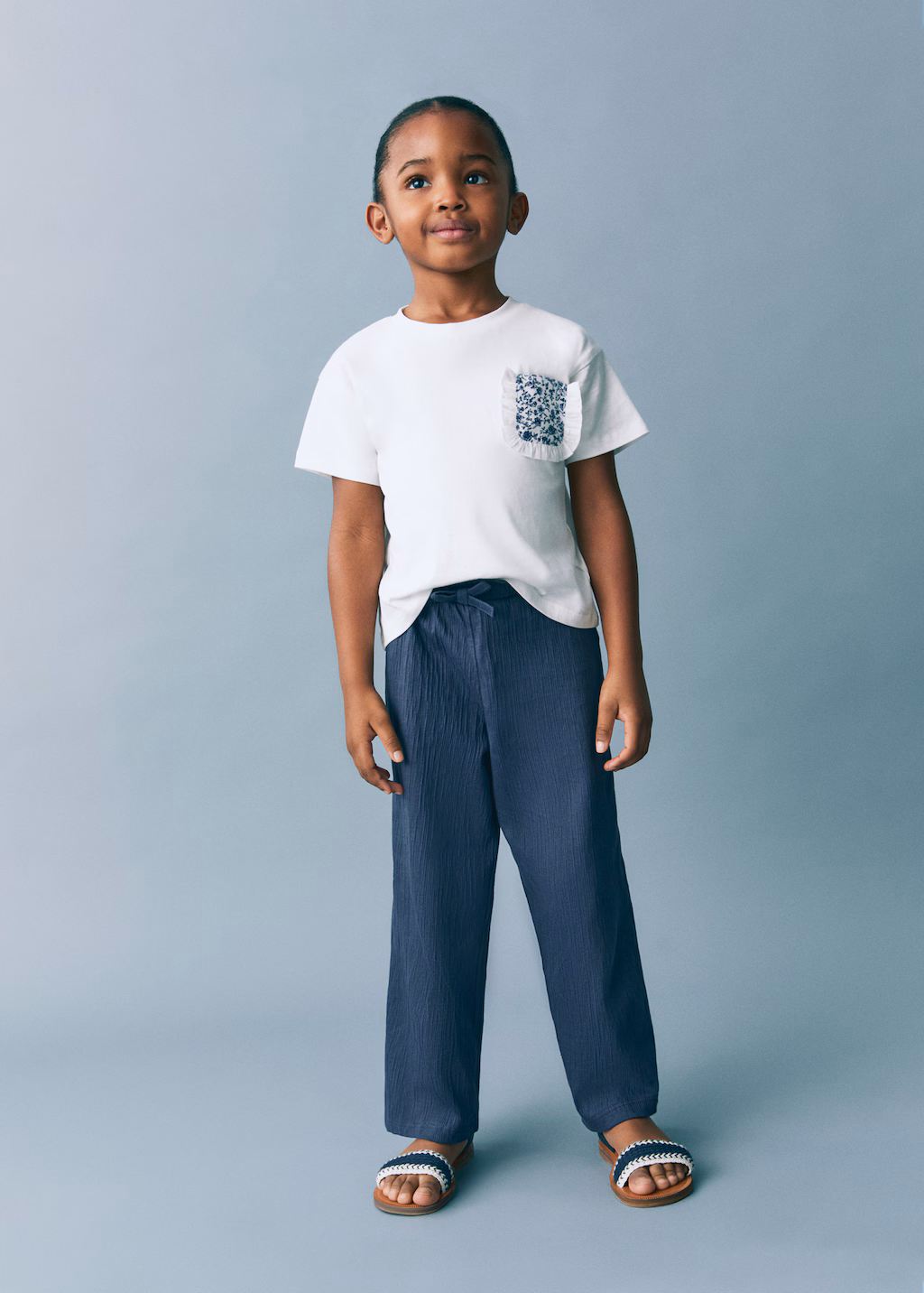 Patch pocket T-shirt - Sky Blue