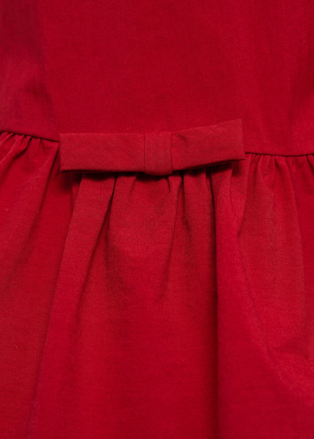 Ruffle dress with thin straps - Red