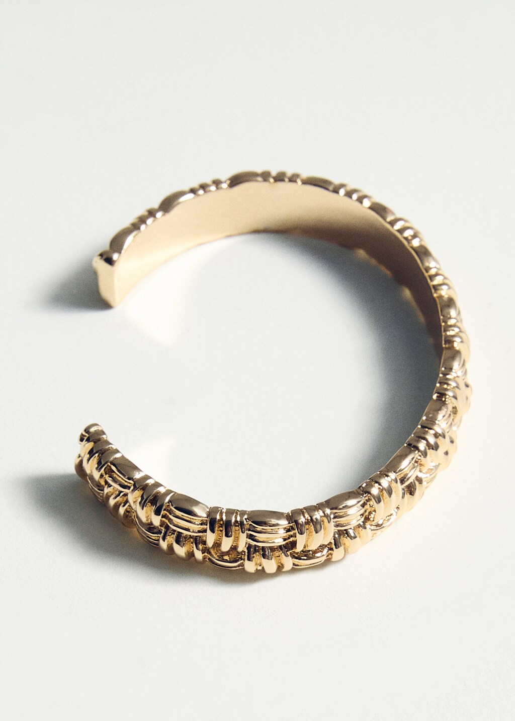 Rigid interlocking bracelet - Gold