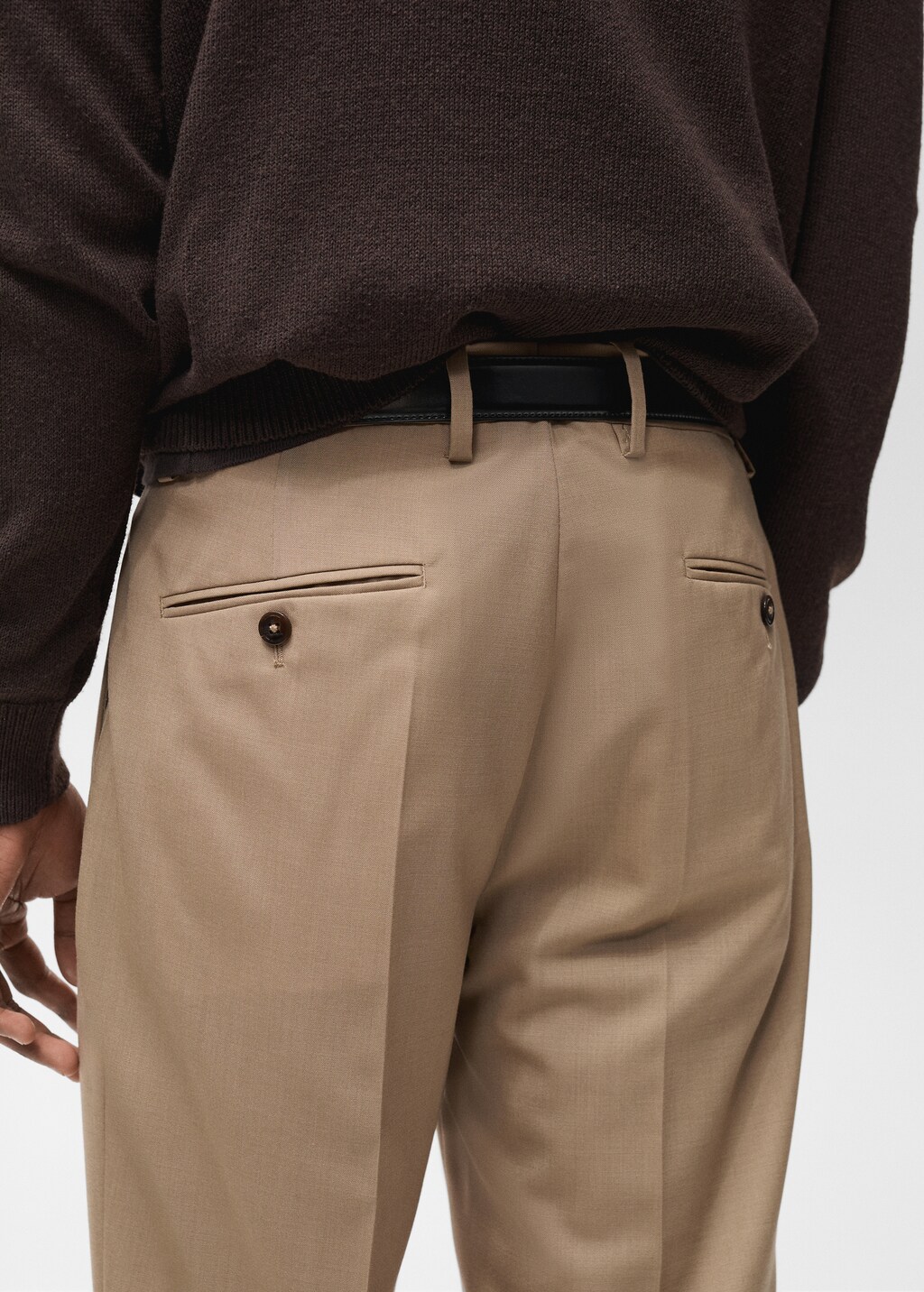 Turin 100% virgin wool suit trousers - Ink Blue