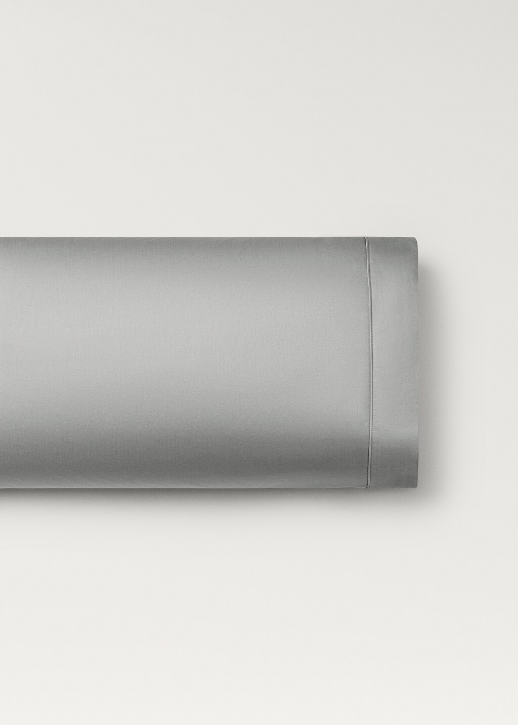 600-thread count satin cotton pillowcase, 45x110 cm - Pink