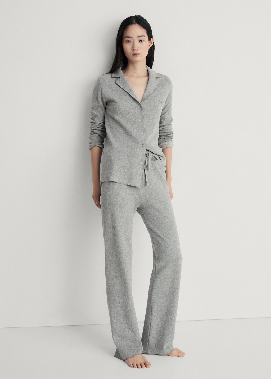 Double-face cotton trousers - Light/Pastel Brown