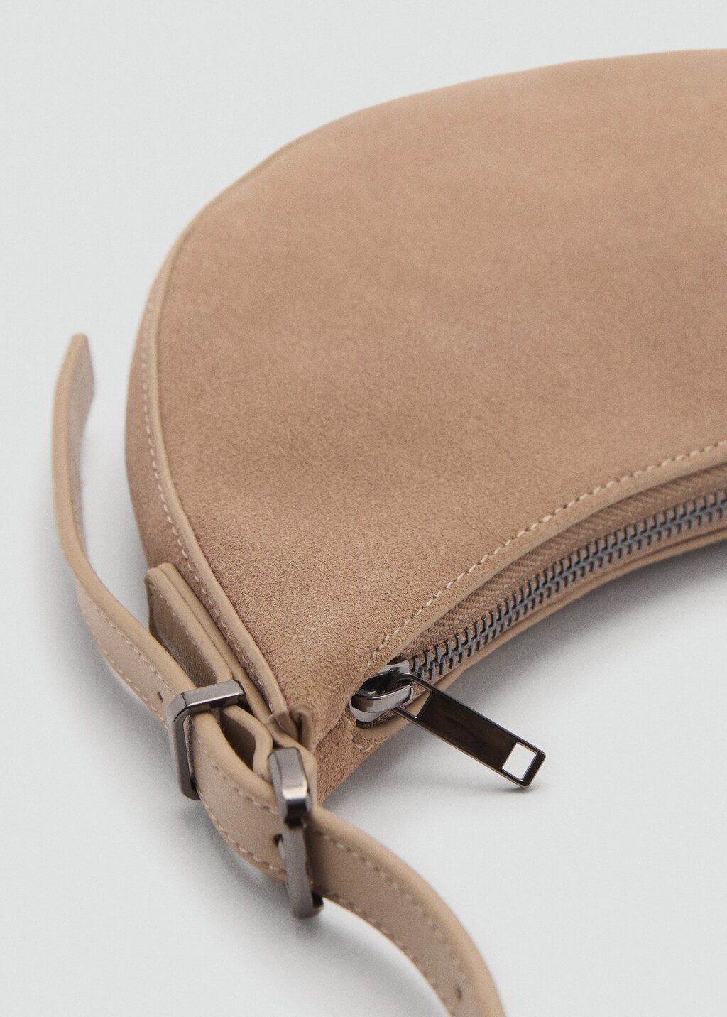 Oval leather bag - Light/Pastel Brown