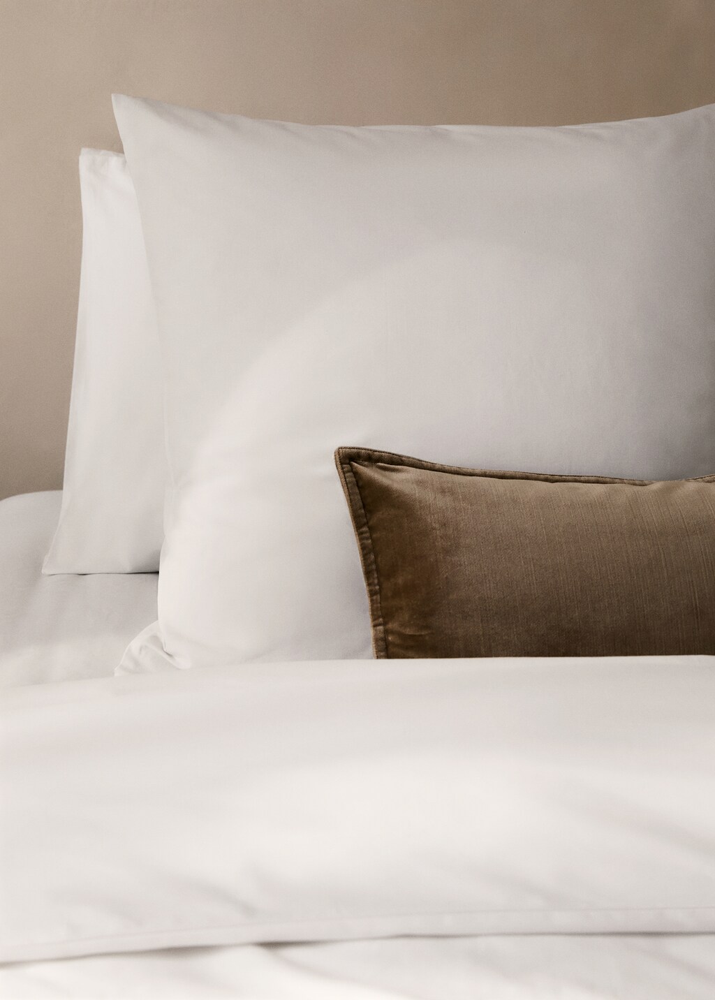 150cm cotton percale duvet cover - White