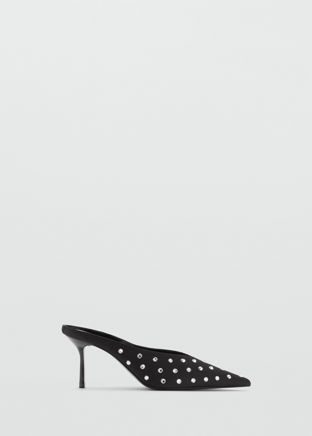 Crystal slingback heeled shoe - Black