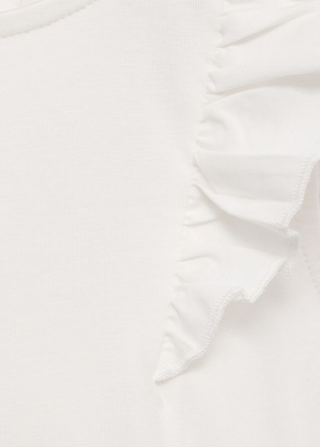 Ruffled cotton body - Off White