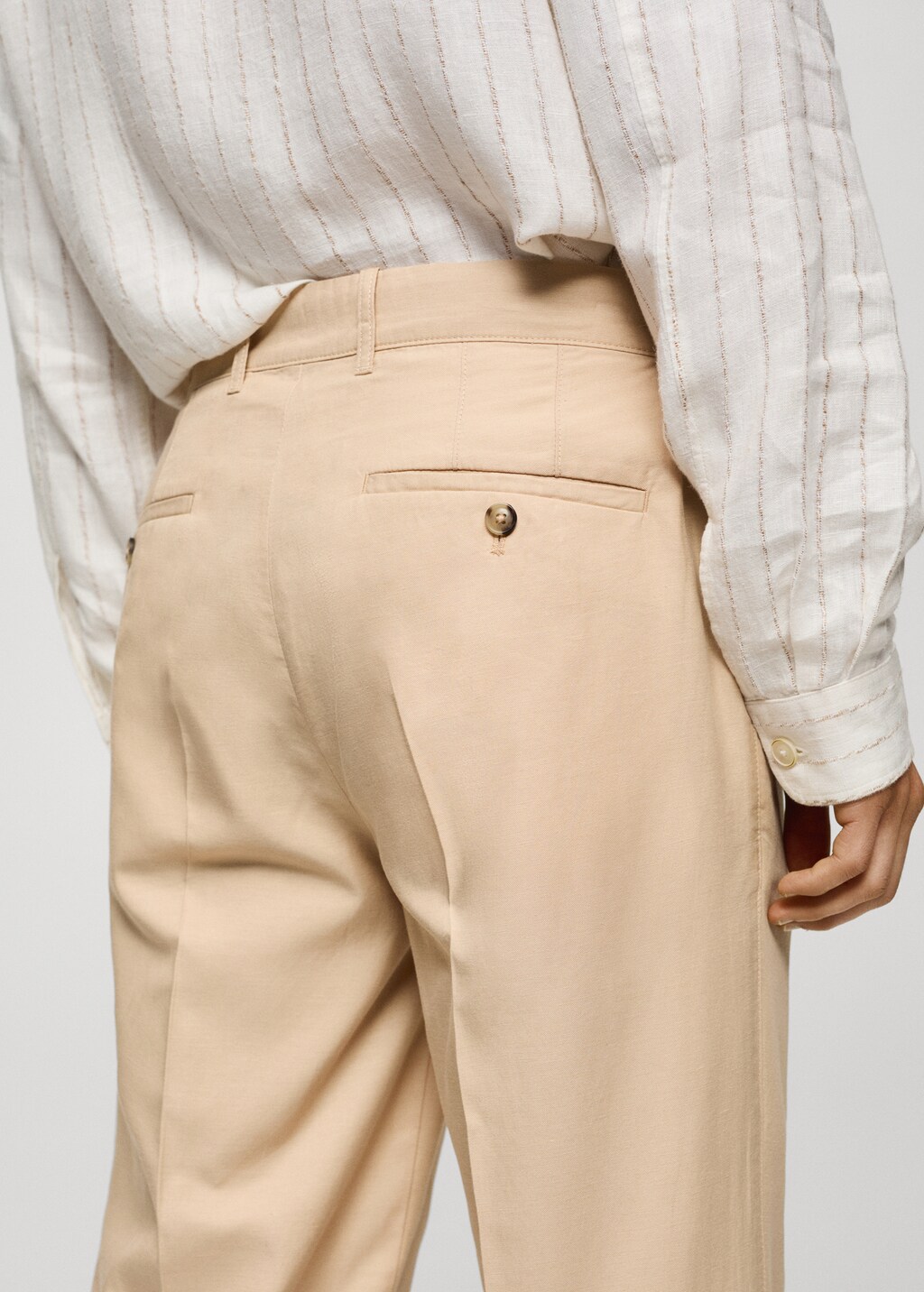 Cotton lyocell pleated trousers - Wine