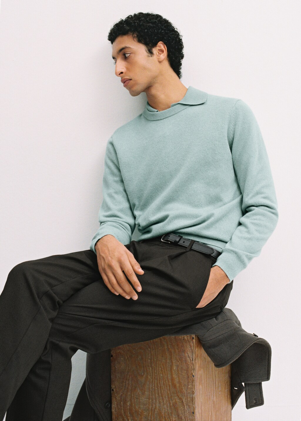 100% cashmere regular-fit sweater - Pastel Green