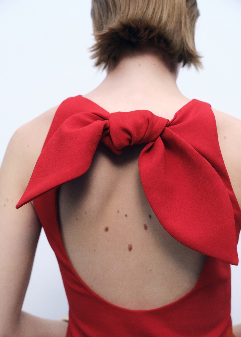 Crop top with bow on the back - Red