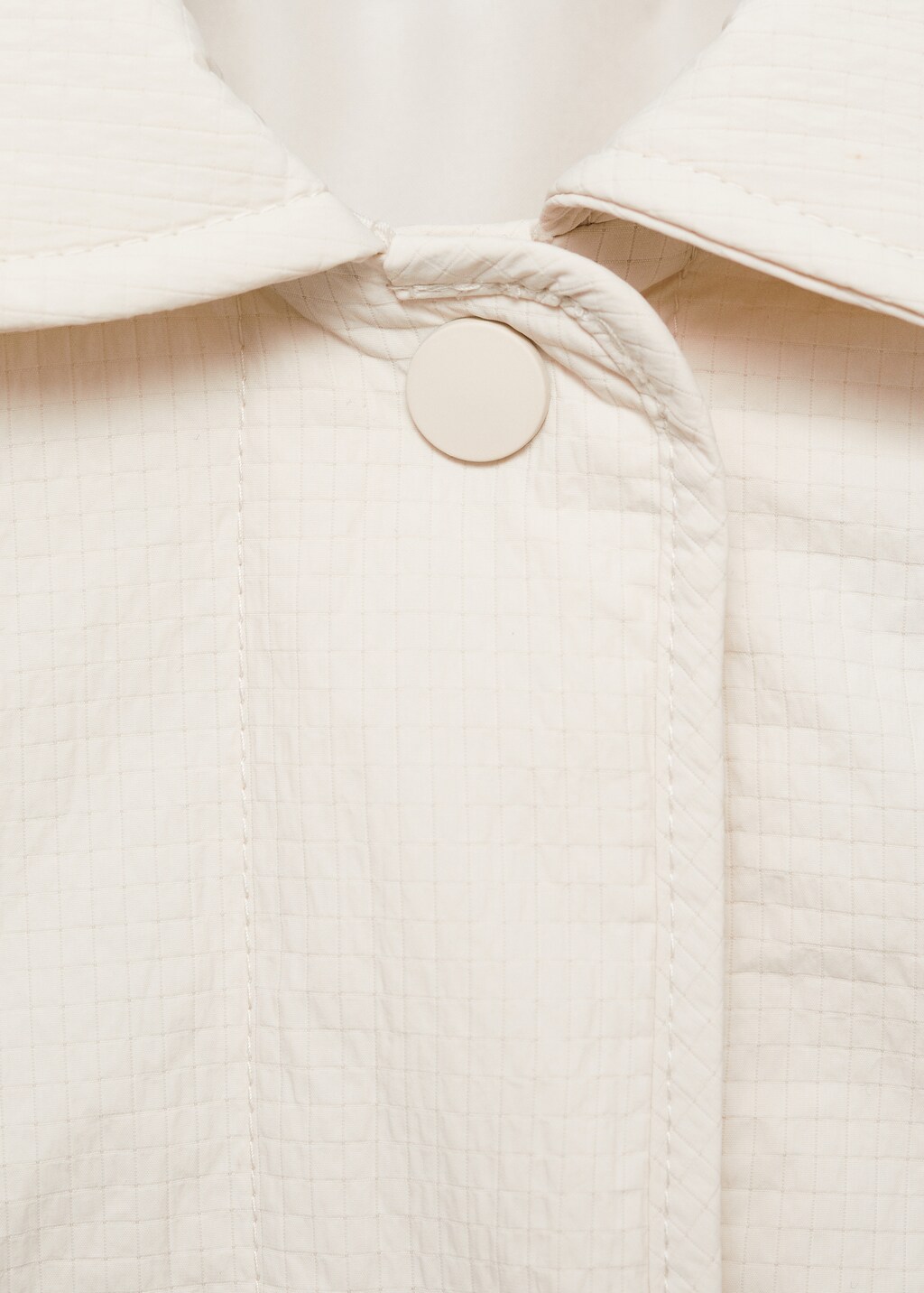Water-repellent quilted coat - Off White