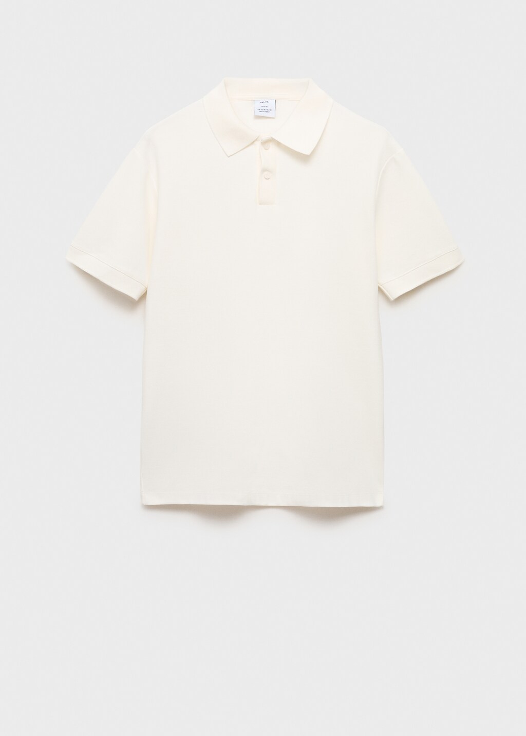 Structured knitted polo shirt - White