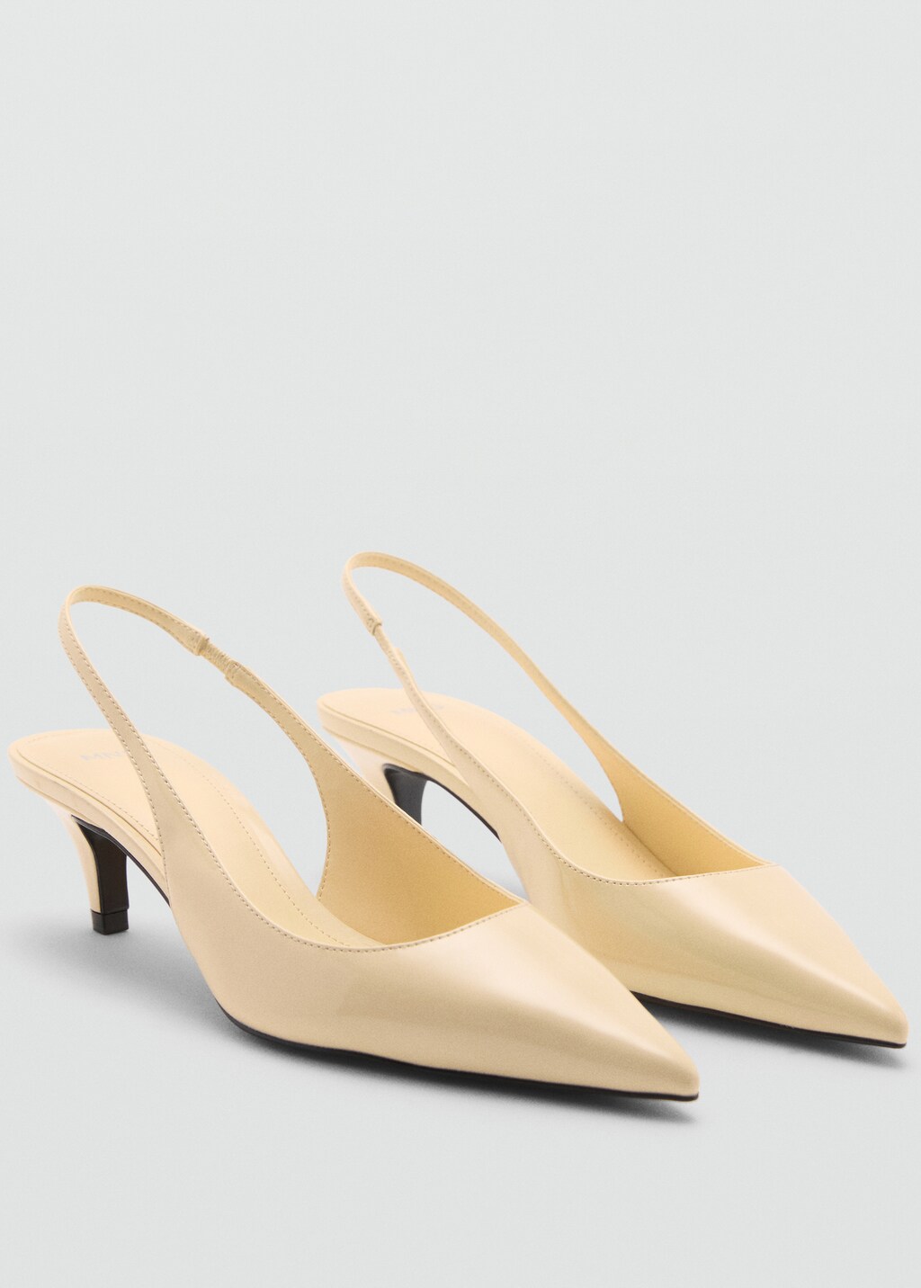 sling back heel shoes - Pastel Yellow