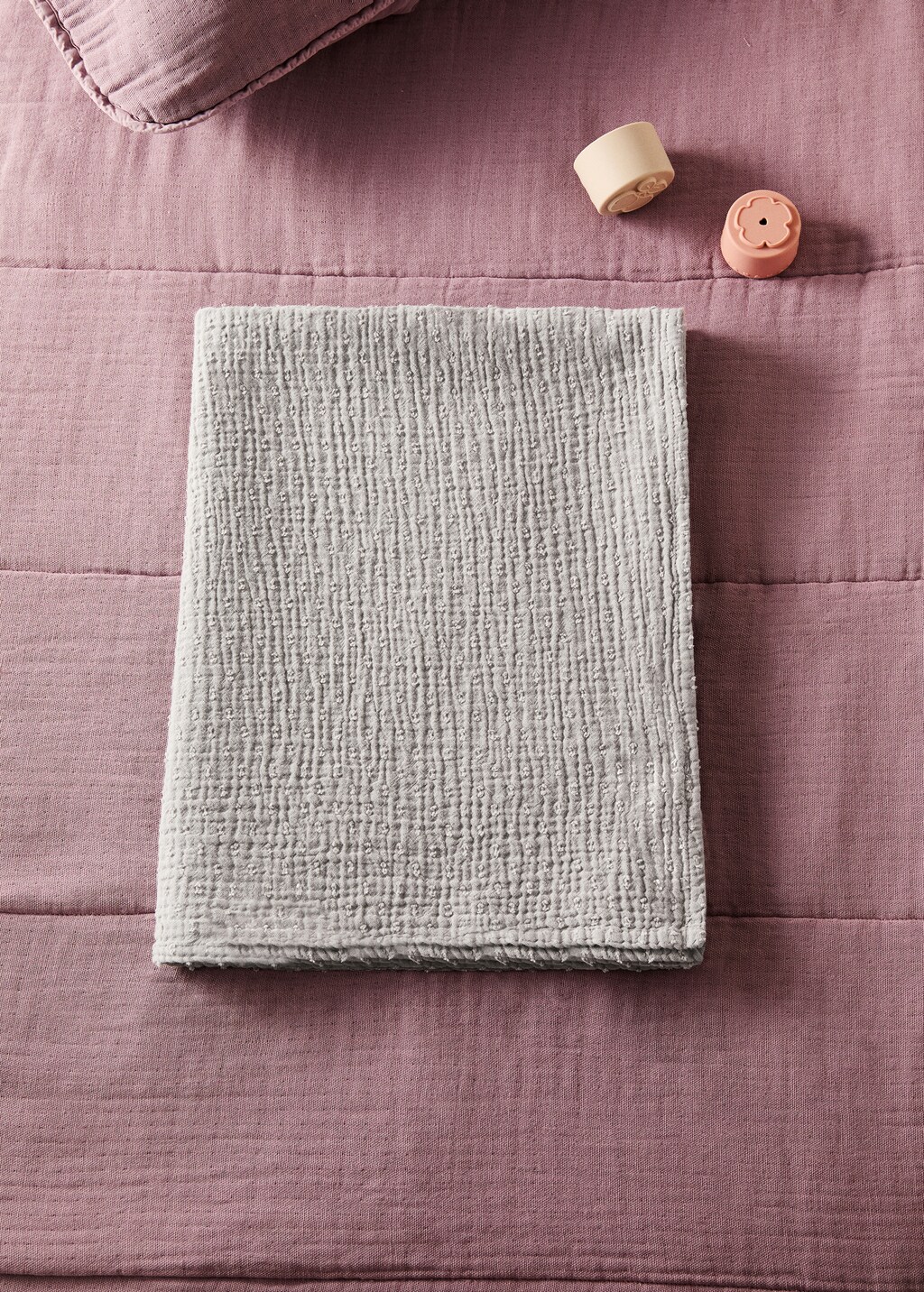 Plumeti cotton children's blanket - Light/Pastel Grey