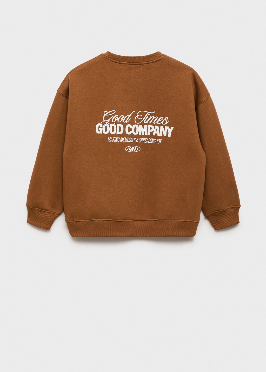 Message pattern sweatshirt - Caramel
