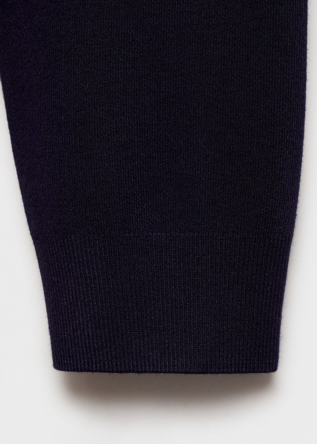 Knitted sweater with contrasting collar - Dark Navy