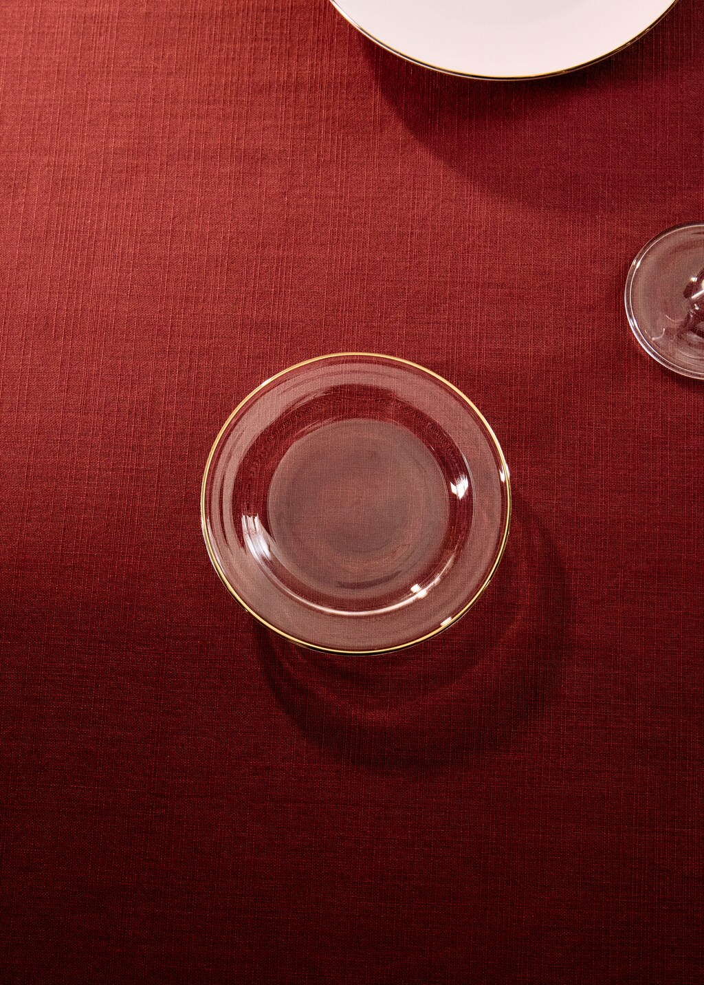 Golden edge borosilicate plate - Gold