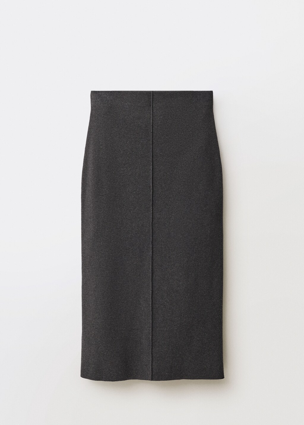 Wool-blend midi-skirt - Charcoal