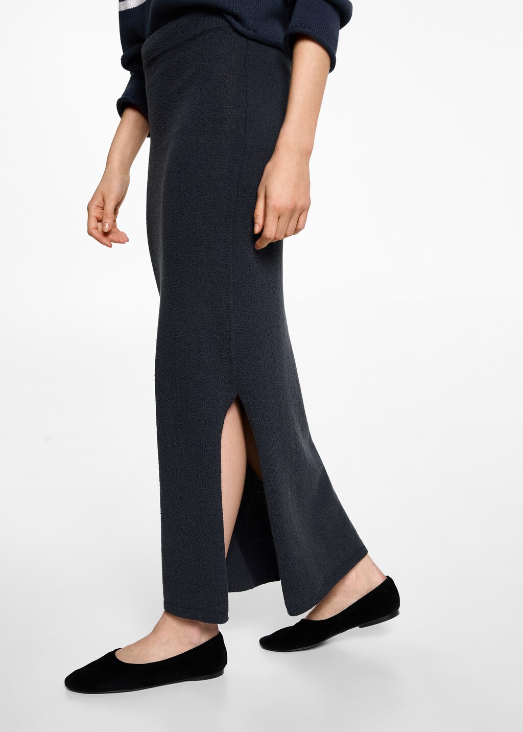Vent midi skirt - Dark Navy