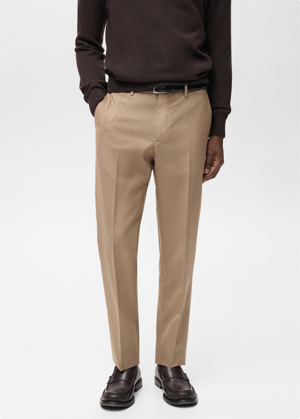 Turin 100% virgin wool suit trousers - Ink Blue