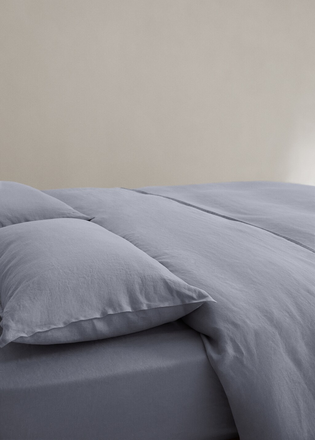 100% linen duvet cover large queen bed - White