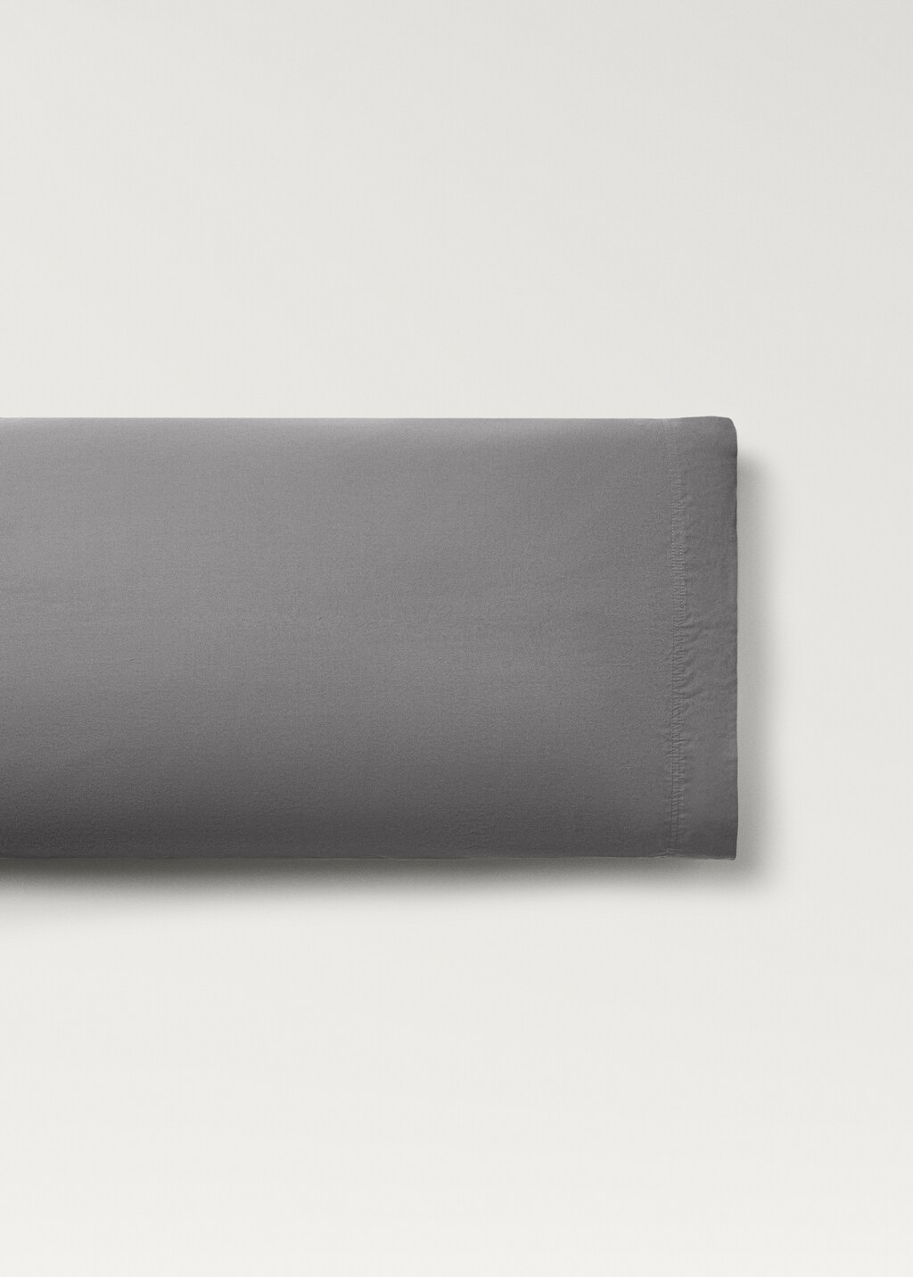 Cotton poplin double-stitched pillowcase 45x110 cm - Caramel