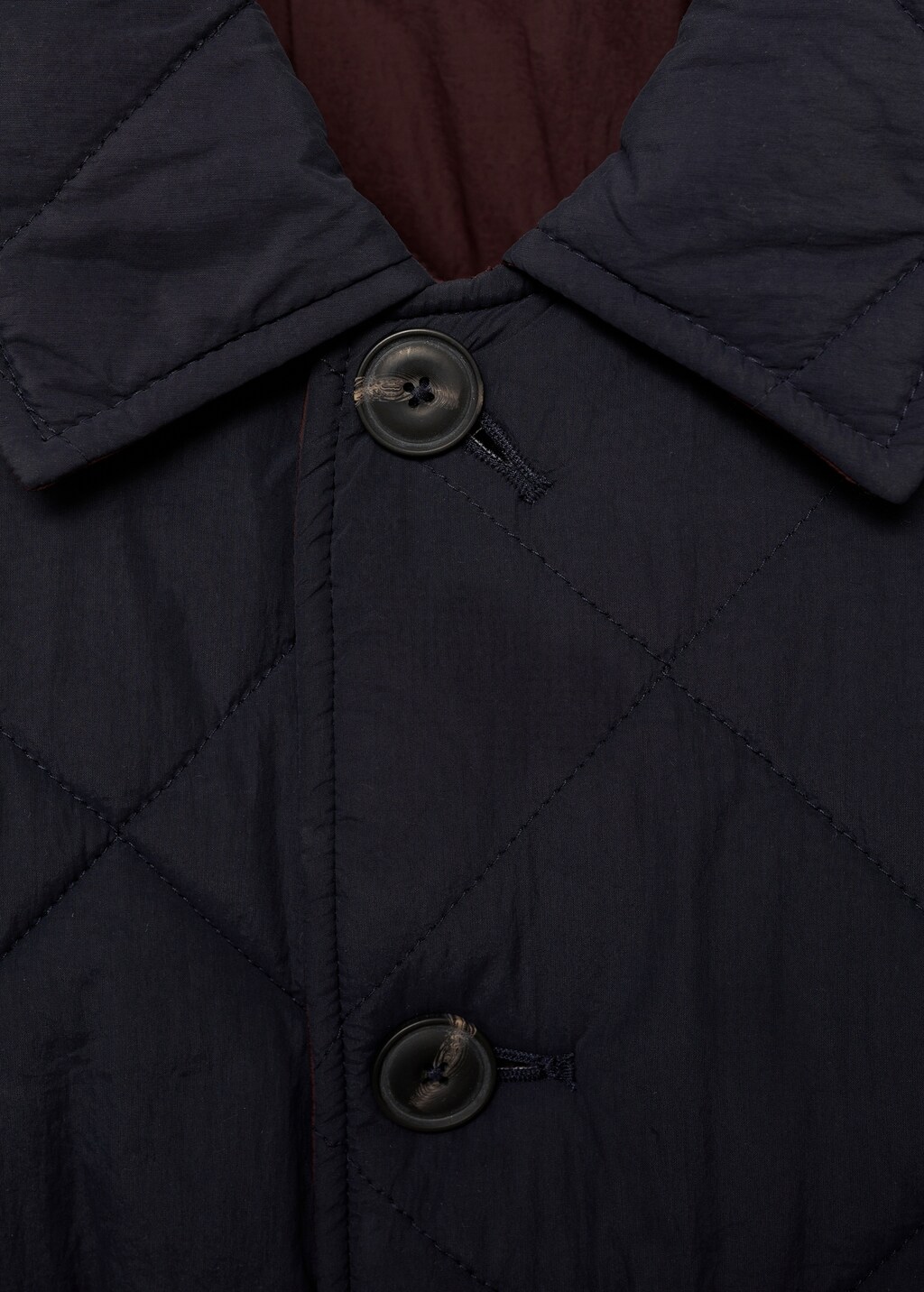 Two-tone reversible quilted jacket - Dark Navy