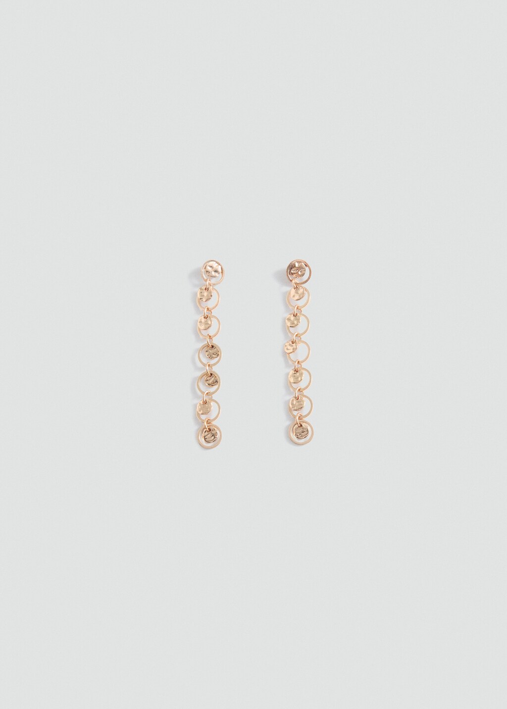 Long circle earrings - Gold