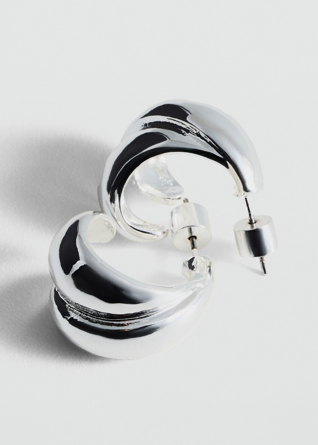 Intertwined double hoop earrings - Gold