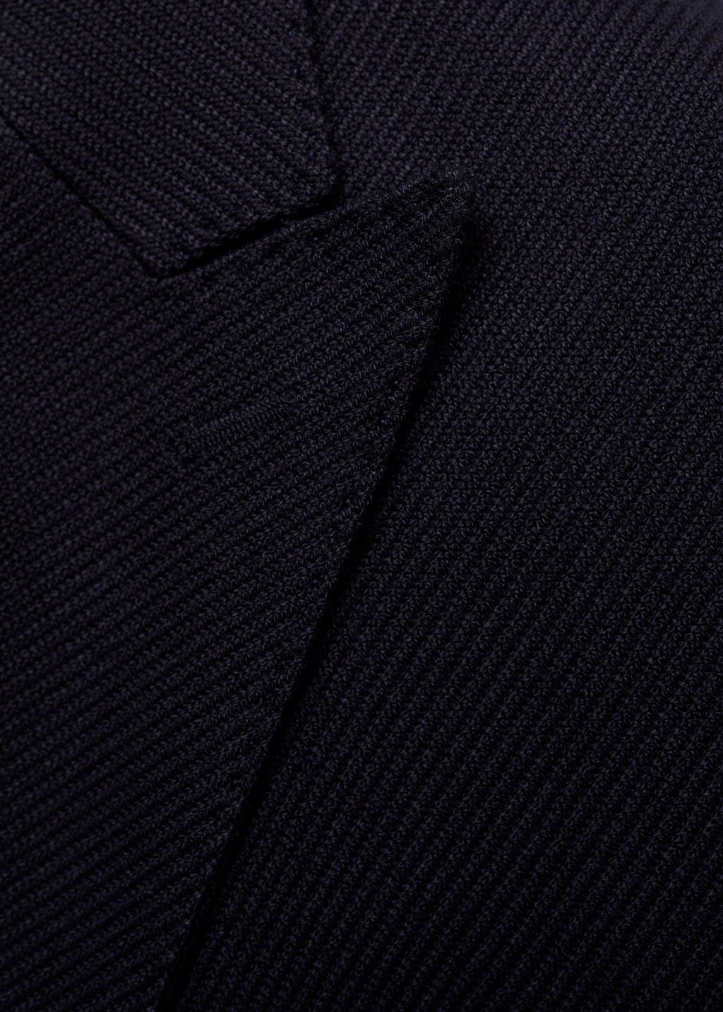 Twill slim-fit double-breasted jacket - Dark Navy