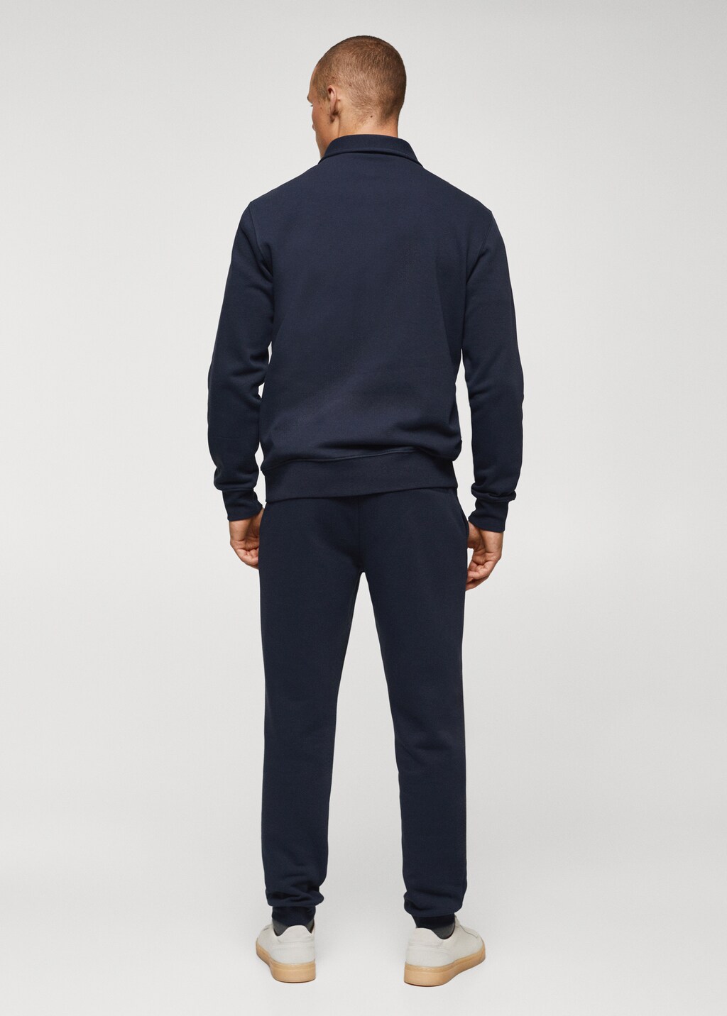 Cotton polo sweatshirt - Sand