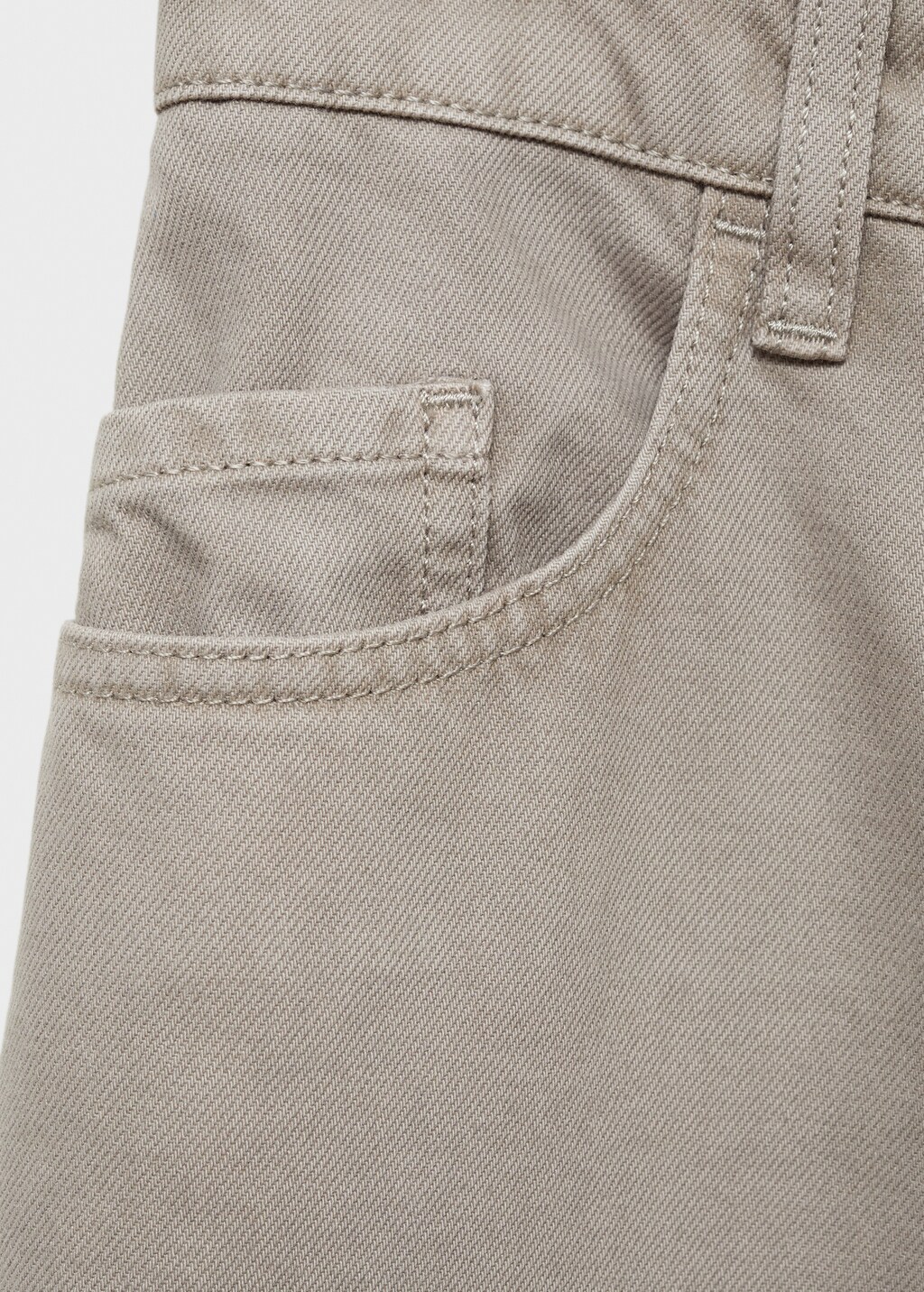 Wideleg jeans with zip - Light/Pastel Grey