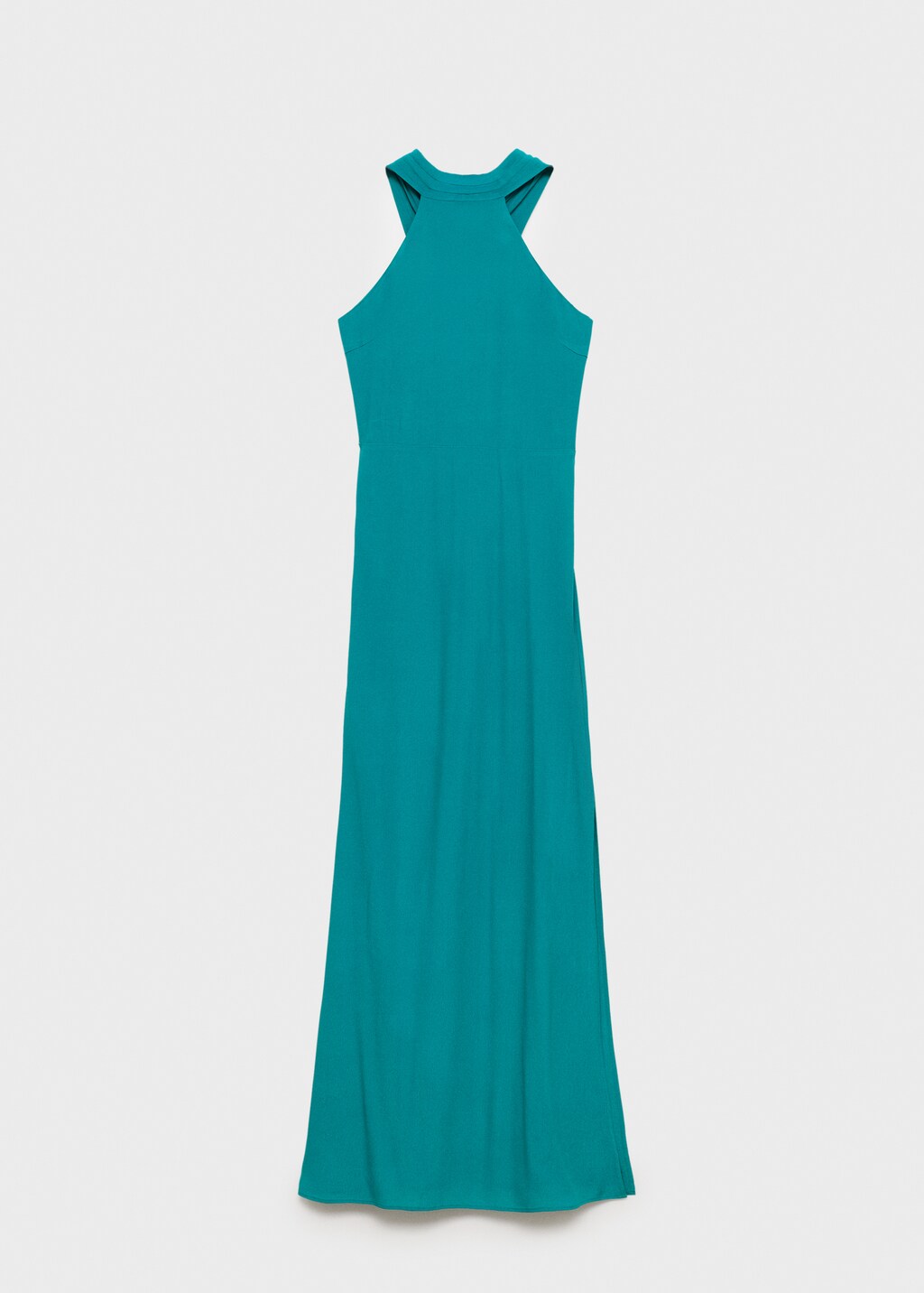 Long halter-neck dress - Turquoise