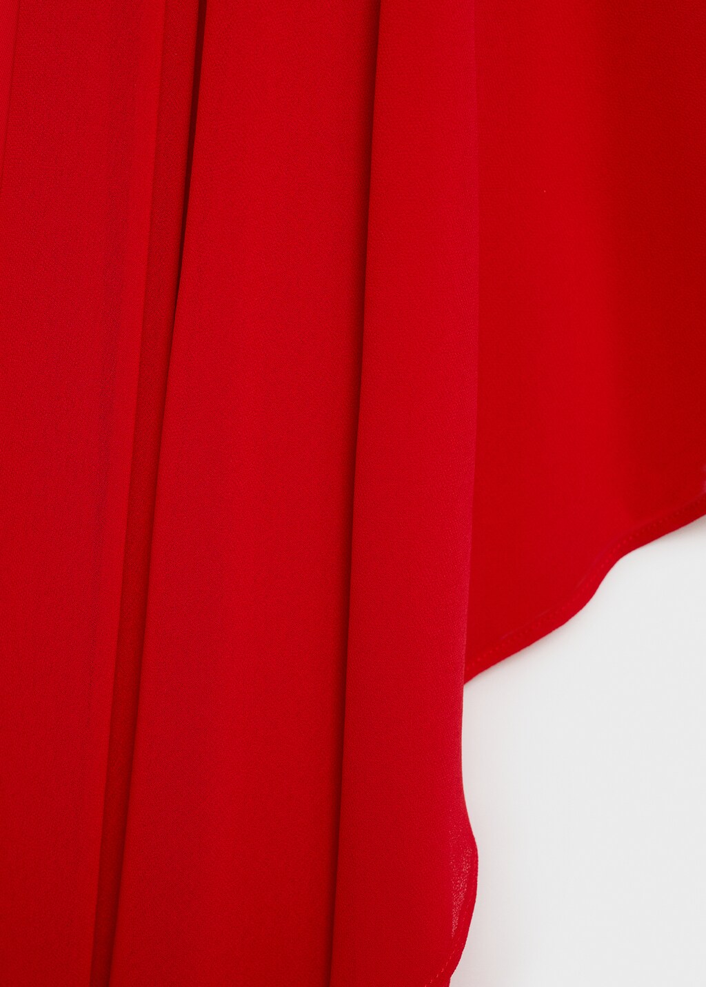 Asymmetrical dress with flared sleeves - Red