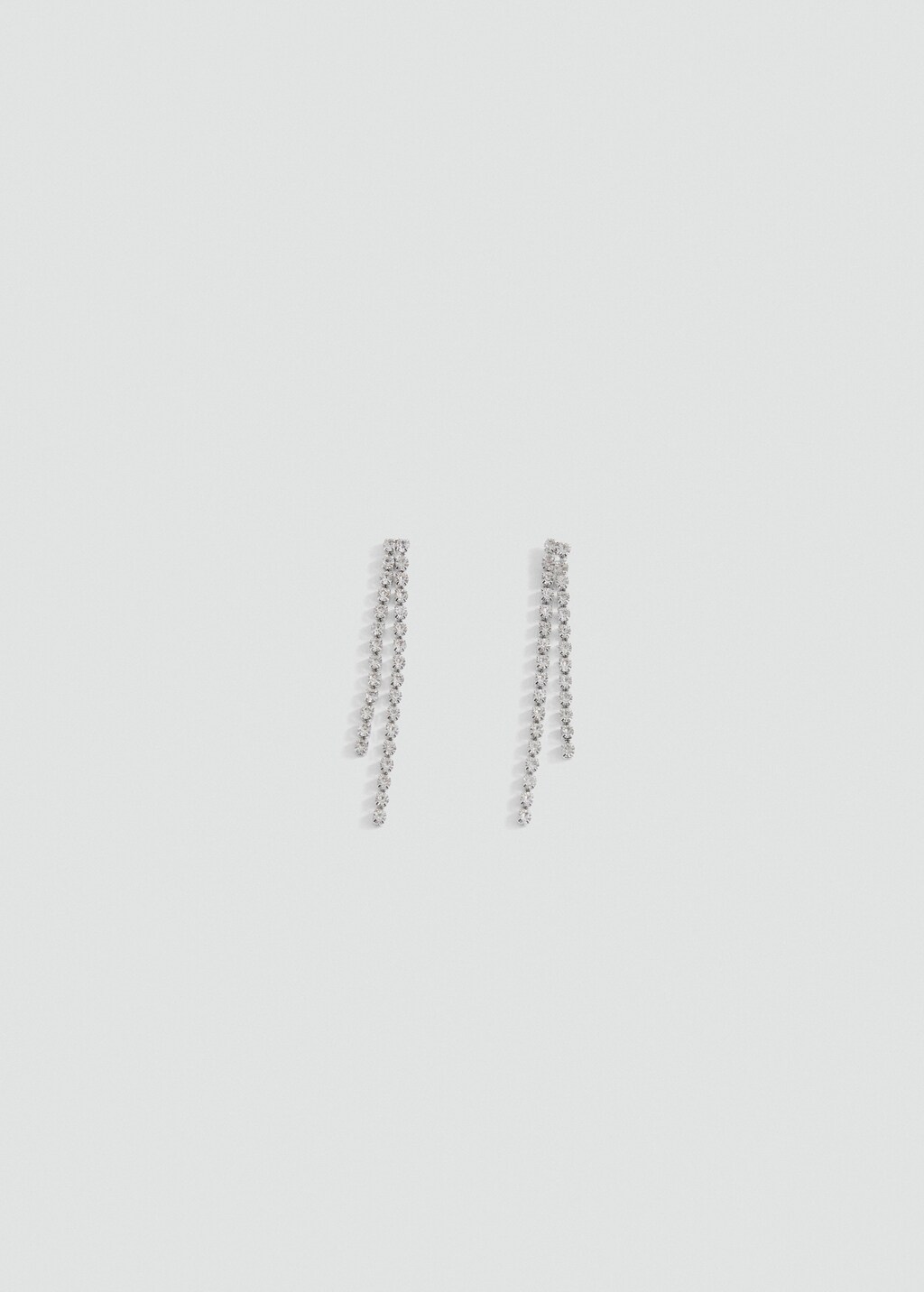 Pendant crystals earrings - Silver