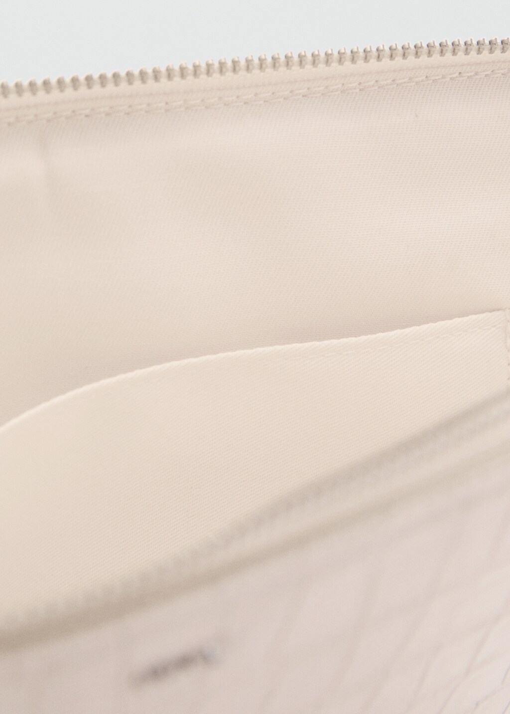 Croco leather effect laptop case - Off White