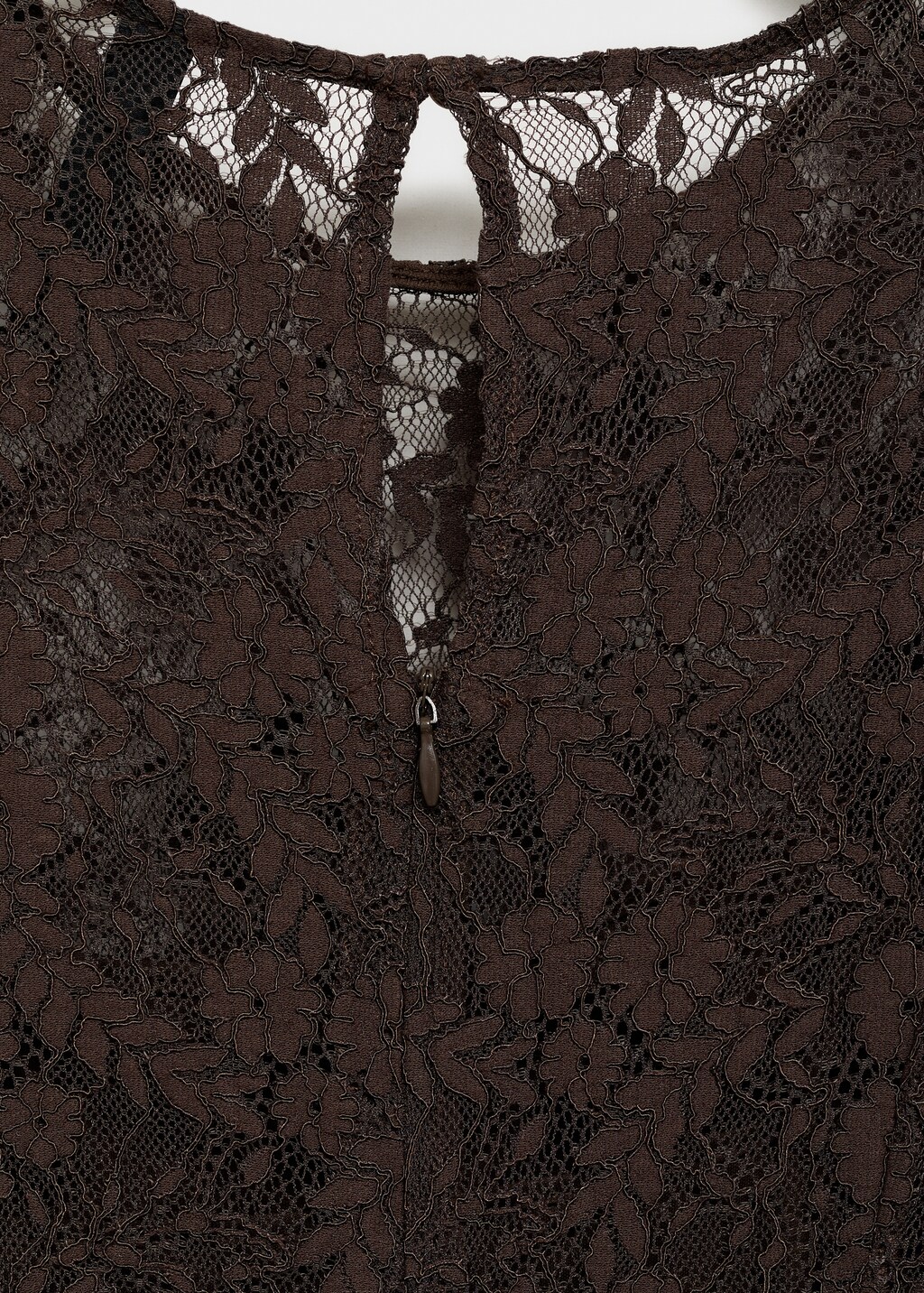 A-line lace dress - Brown