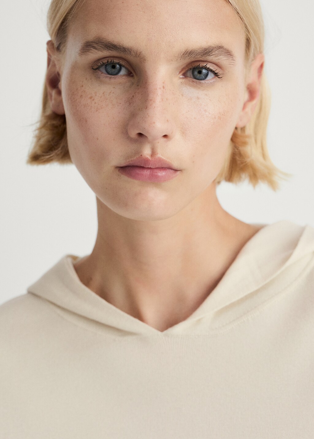 Rib-knit hoodie sweatshirt - Light/Pastel Grey