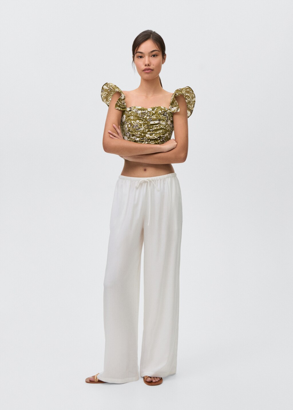 Draped top - Olive Green