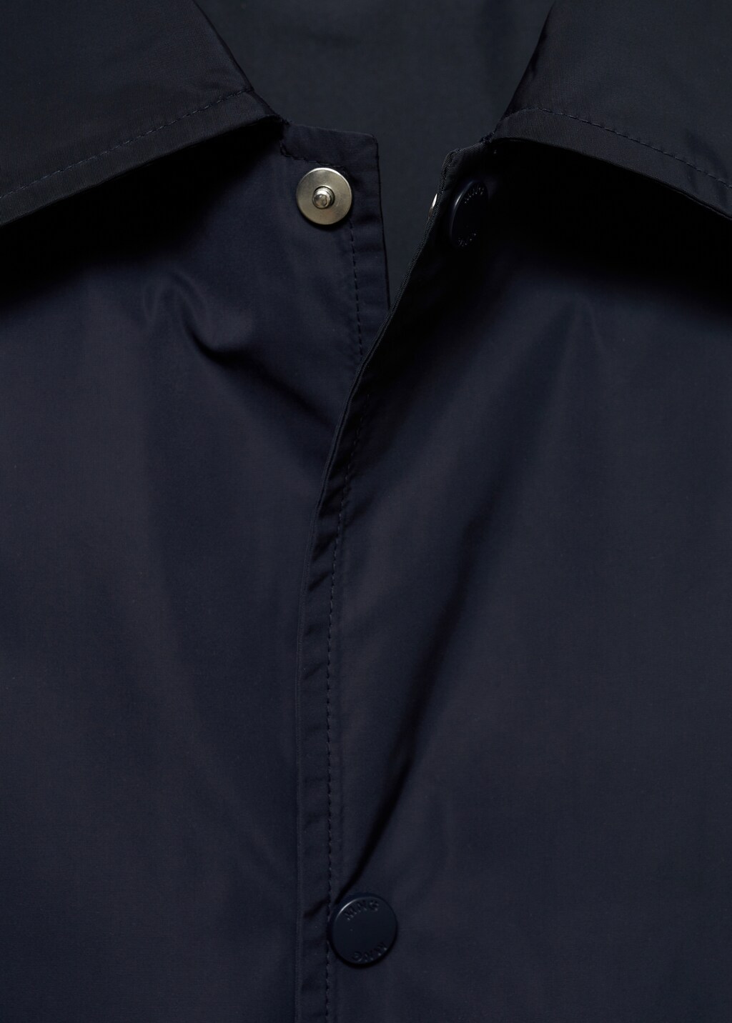 Regular-fit technical fabric jacket - Dark Navy